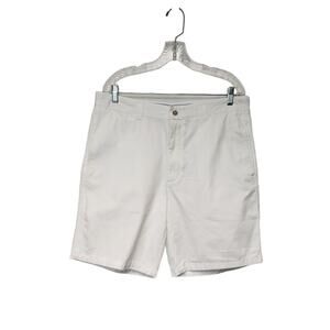 Club Room Men’s Flat Front White Chino Shorts size 34 inseam 10"